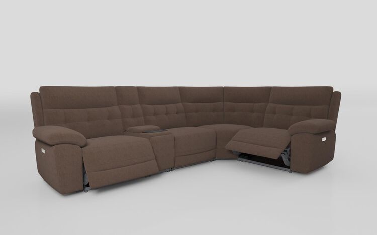 Belford 3 Corner 1 Power Recliner Sofa with Media Console | Belford Sofa Range | ScS