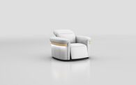 Voltana Power Recliner Chair with Manual Head Tilt, LED Lights & Gold Trim | Voltana Sofa Range | ScS