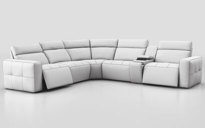 Geminiano 2 Corner 2 Power Recliner Sofa with Right Hand Facing Console | Geminiano Sofa Range | ScS