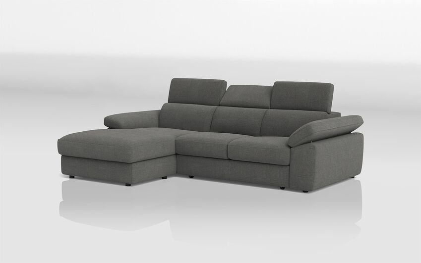 Quercioli 3 Seater Sofa Sliding Footrest & Left Hand Facing Storage Lounger