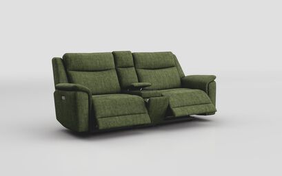 Savio 3 Seater Power Recliner Sofa with Media Console & Black Charging Pad | Savio Sofa Range | ScS