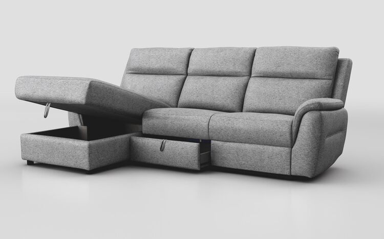Sogliano 3 Seater Sofa With Drawer & Left Hand Facing Storage Chaise | Sogliano Sofa Range | ScS