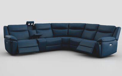 Villa 3 Corner 3 Power Recliner Sofa & Console with Lights | Villa Sofa Range | ScS