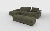 Savazza 4 Seater Sofa with Left Hand Facing Lounger & Two Ottoman Footstools | Savazza Sofa Range | ScS