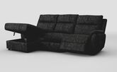 Sogliano 3 Seater Manual Recliner Sofa With Drawer & Left Hand Facing Storage Chaise