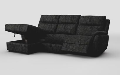 Sogliano 3 Seater Manual Recliner Sofa With Drawer & Left Hand Facing Storage Chaise | Sogliano Sofa Range | ScS