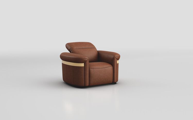 Voltana Armchair with Manual Head Tilt & Gold Trim | Voltana Sofa Range | ScS