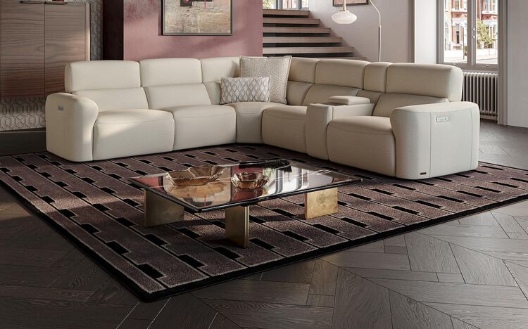 Oriolo 2 Corner 2 Power Recliner with Right Hand Facing Console & Power Head Tilt | Oriolo Sofa Range | ScS
