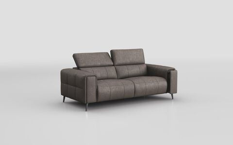 Beige Fabric Casetti 3 Seater Sofa with Manual Head Tilt