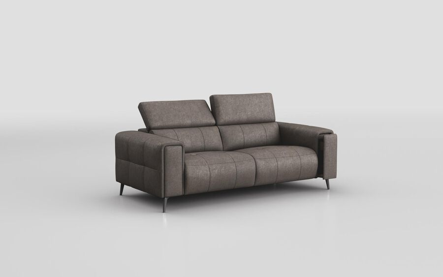 Beige Fabric Casetti 3 Seater Sofa with Manual Head Tilt