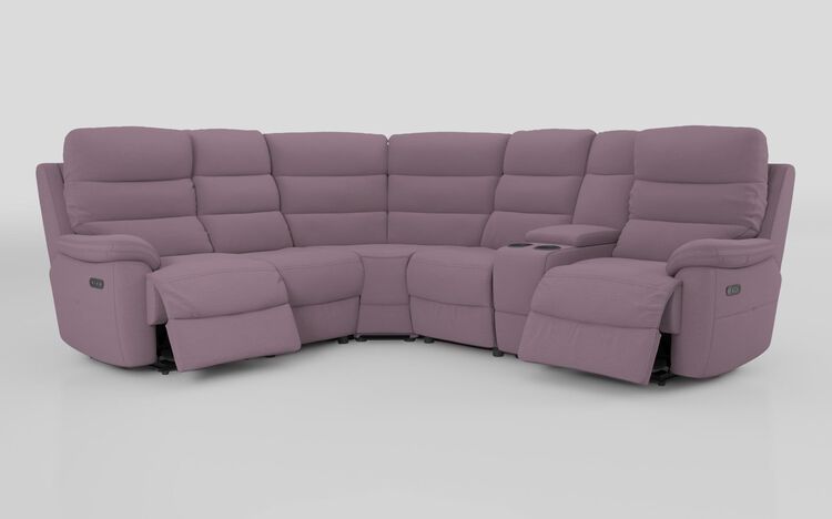 Ossett 2 Corner 2 Power Sofa with Right Hand Facing Console & Head Tilt | Ossett Sofa Range | ScS