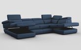 Bagnara Corner Sofa with LHF Storage Lounger, RHF Chaise, Sliding Footrest & Manual Head Tilt