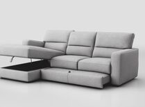 Tredozio 4 Seater Sofa with Sliding Footrest & Left Hand Facing Storage Lounger | Tredozio Sofa Range | ScS