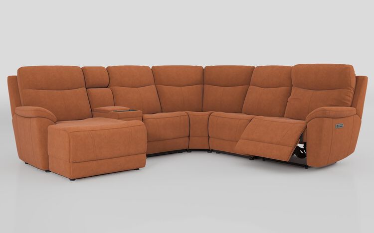 Eldwick 3 Corner 3 Right Hand Facing Power Left Hand Facing Console & Chaise Sofa with Head Tilt | Eldwick Sofa Range | ScS