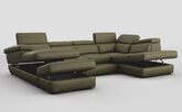 Bagnara Corner Sofa LHF Storage Lounger, RHF Chaise, Sliding Footrest, Head Tilt & Ottoman