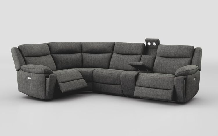 Villa 1 Corner 3 Power Recliner Sofa & Console with Lights | Villa Sofa Range | ScS