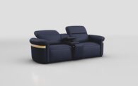 Voltana 3 Seater Sofa with Console, Manual Head Tilt & Gold Trim | Voltana Sofa Range | ScS