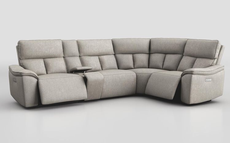 Pianello 3 Corner 1 Power Recliner Sofa with Console & Power Head Tilt | Pianello Sofa Range | ScS