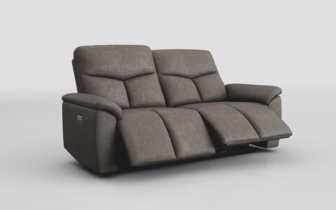 Cream Fabric Caselle 3 Seater Power Recliner Sofa