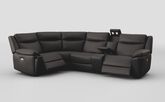 Villa 1 Corner 3 Power Recliner Sofa & Console with Lights