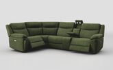 Villa 1 Corner 3 Power Recliner Sofa & Console with Lights