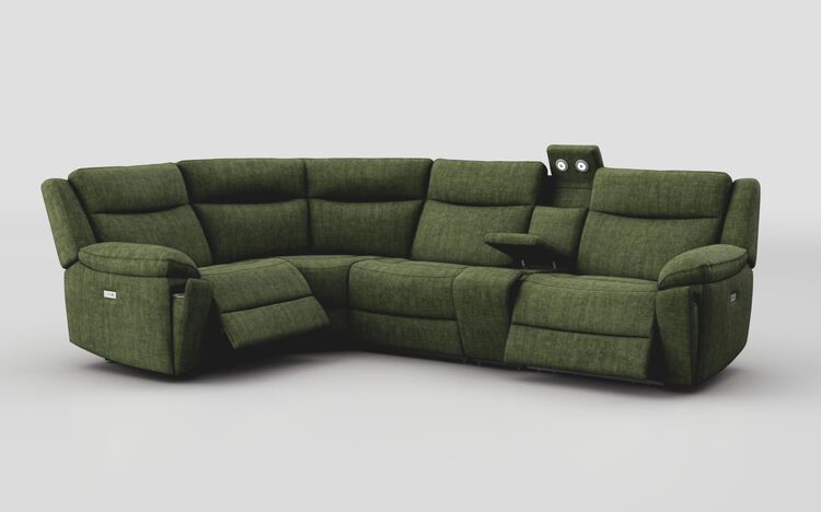 Villa 1 Corner 3 Power Recliner Sofa & Console with Lights | Villa Sofa Range | ScS