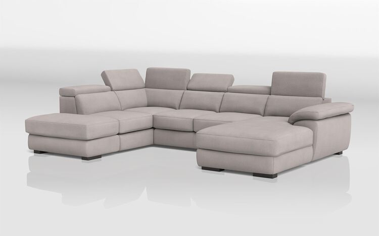 Norbello Corner Sofa Bed with Left Hand Facing Chaise and Right Hand Facing Storage Lounger and Otto | Norbello Sofa Range | ScS