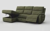Sogliano 3 Seater Power Recliner Sofa With Drawer & Left Hand Facing Storage Chaise