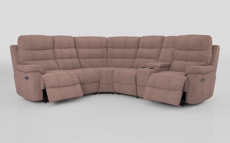 Ossett 2 Corner 2 Power Sofa with Right Hand Facing Console & Head Tilt | Ossett Sofa Range | ScS