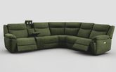 Villa 3 Corner 3 Power Recliner Sofa & Console with Lights