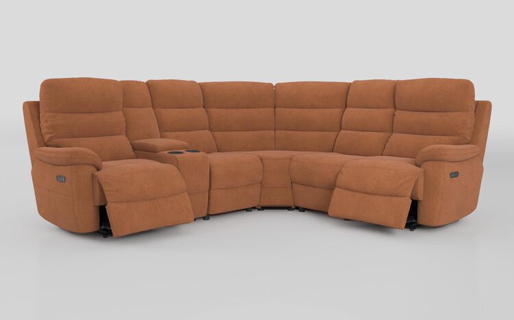 Ossett 2 Corner 2 Power Sofa with Left Hand Facing Console & Head Tilt | Ossett Sofa Range | ScS