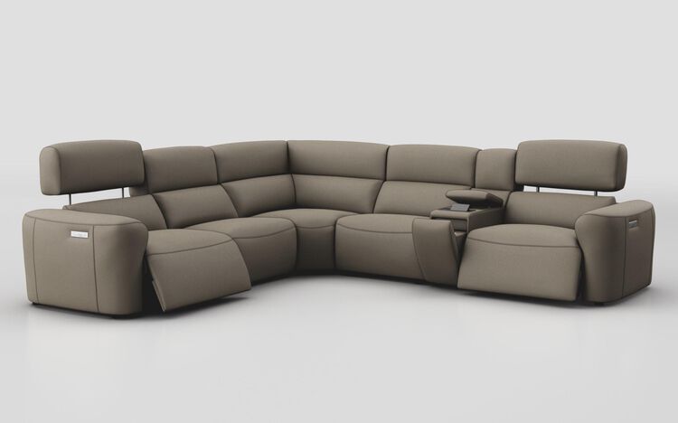 Oriolo 2 Corner 2 Power Recliner with Right Hand Facing Console & Power Head Tilt | Oriolo Sofa Range | ScS