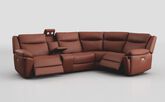 Villa 3 Corner 1 Power Recliner Sofa & Console with Lights