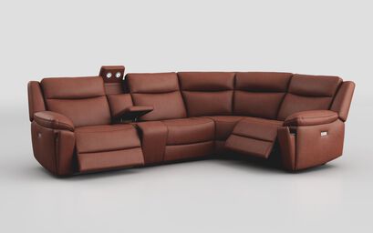 Villa 3 Corner 1 Power Recliner Sofa & Console with Lights | Villa Sofa Range | ScS