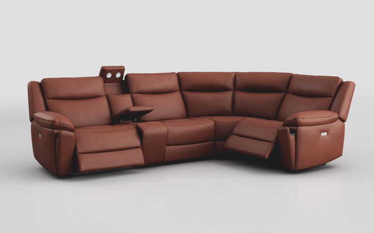 Villa 3 Corner 1 Power Recliner Sofa & Console with Lights | Villa Sofa Range | ScS