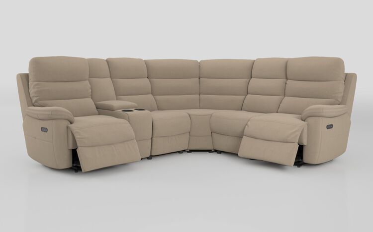 Ossett 2 Corner 2 Power Sofa with Left Hand Facing Console & Head Tilt | Ossett Sofa Range | ScS