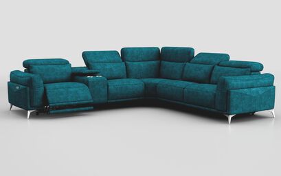 Gattolino 2 Corner 1 Power Recliner Sofa with Manual Head Tilt & Console | Gattolino Sofa Range | ScS