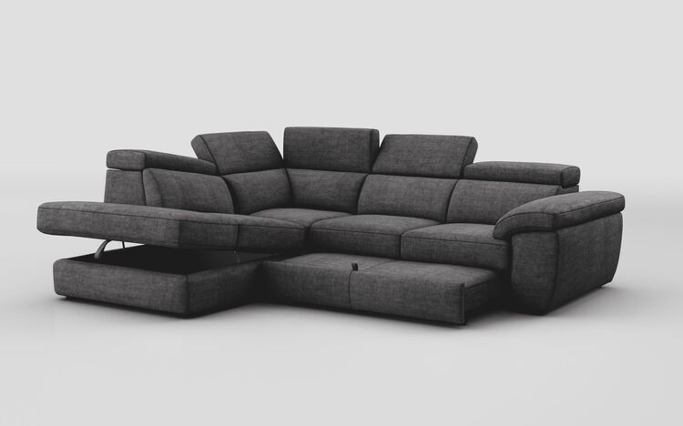 Bagnara 1 Corner 2 Left Hand Facing Storage Chaise with Sliding Footrest & Manual Head Tilt | Bagnara Sofa Range | ScS