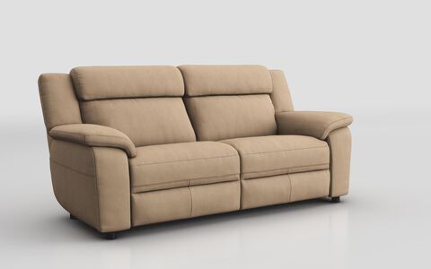 Brown Fabric Sarsina 3 Seater Sofa