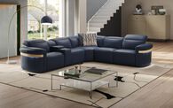 Voltana 2 Corner 2 Power Recliner with Right Facing Console, Manual Head Tilt, LEDs & Silver Trim | Voltana Sofa Range | ScS