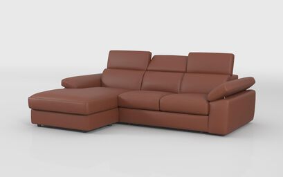 Quercioli 3 Seater Sofa with Sliding Footrest & Left Hand Facing Storage Lounger | Quercioli Sofa Range | ScS