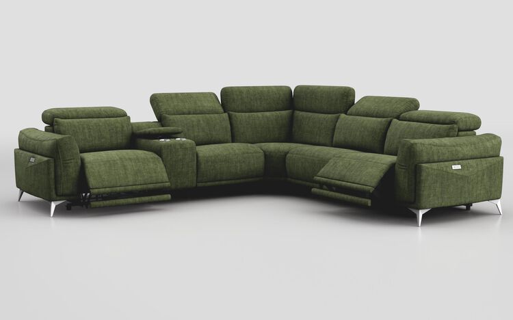 Gattolino 2 Corner 2 Power Recliner Sofa with Manual Headrests & Console | Gattolino Sofa Range | ScS