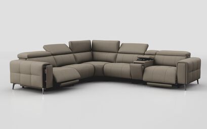 Casetti 2 Corner 2 Power Recliner Sofa Right Hand Facing Console with Power Head Tilt & Storage Arm | Casetti Sofa Range | ScS