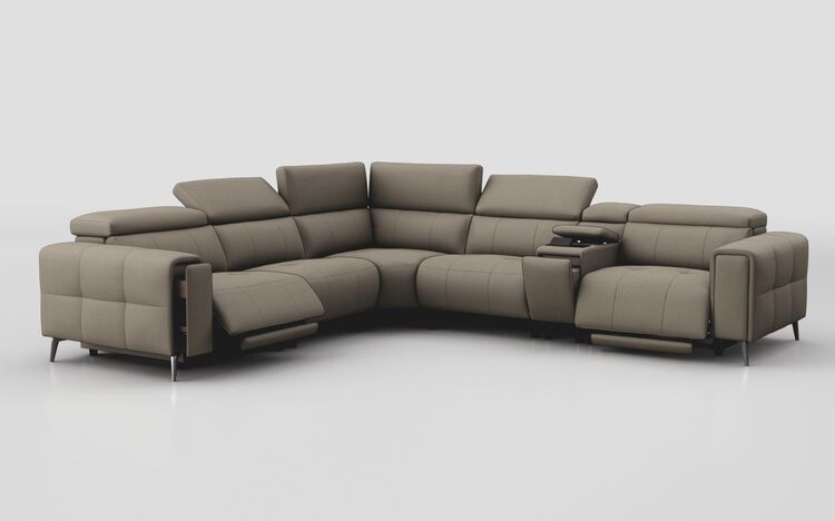 Casetti 2 Corner 2 Power Recliner Sofa Right Hand Facing Console with Power Head Tilt & Storage Arm | Casetti Sofa Range | ScS