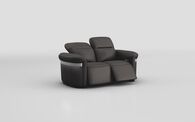 Voltana 2 Seater Power Recliner Sofa with Manual Head Tilt, LED Lights & Silver Trim | Voltana Sofa Range | ScS