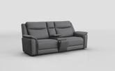 Savio 3 Seater Sofa with Media Console & Silver Charging Pad