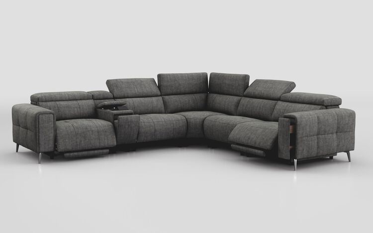 Casetti 2 Corner 2 Power Recliner Sofa Left Hand Facing Console with Power Head Tilt & Storage Arm | Casetti Sofa Range | ScS