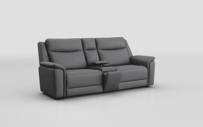 Savio 3 Seater Sofa with Media Console & Silver Charging Pad | Savio Sofa Range | ScS