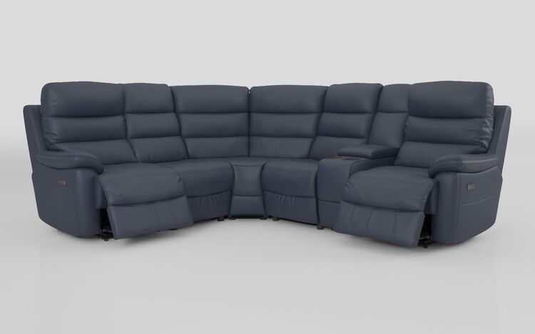 Ossett 2 Corner 2 Power Sofa with Right Hand Facing Console & Head Tilt | Ossett Sofa Range | ScS