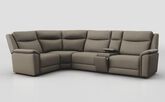 Savio 1 Corner 3 Sofa with Media Console & Black Charging Pad